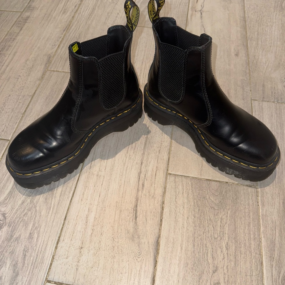 Dr. Martens Black Leather Boots - Picture 2 of 5